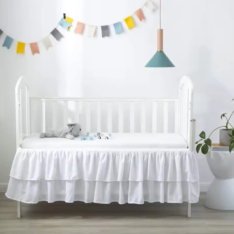 white crib skirt